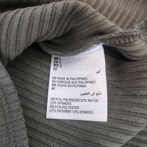 INC International Concepts Cold Shoulder Ribbed Knit Sweater Green Large NEW NWT - Picture 12 of 15